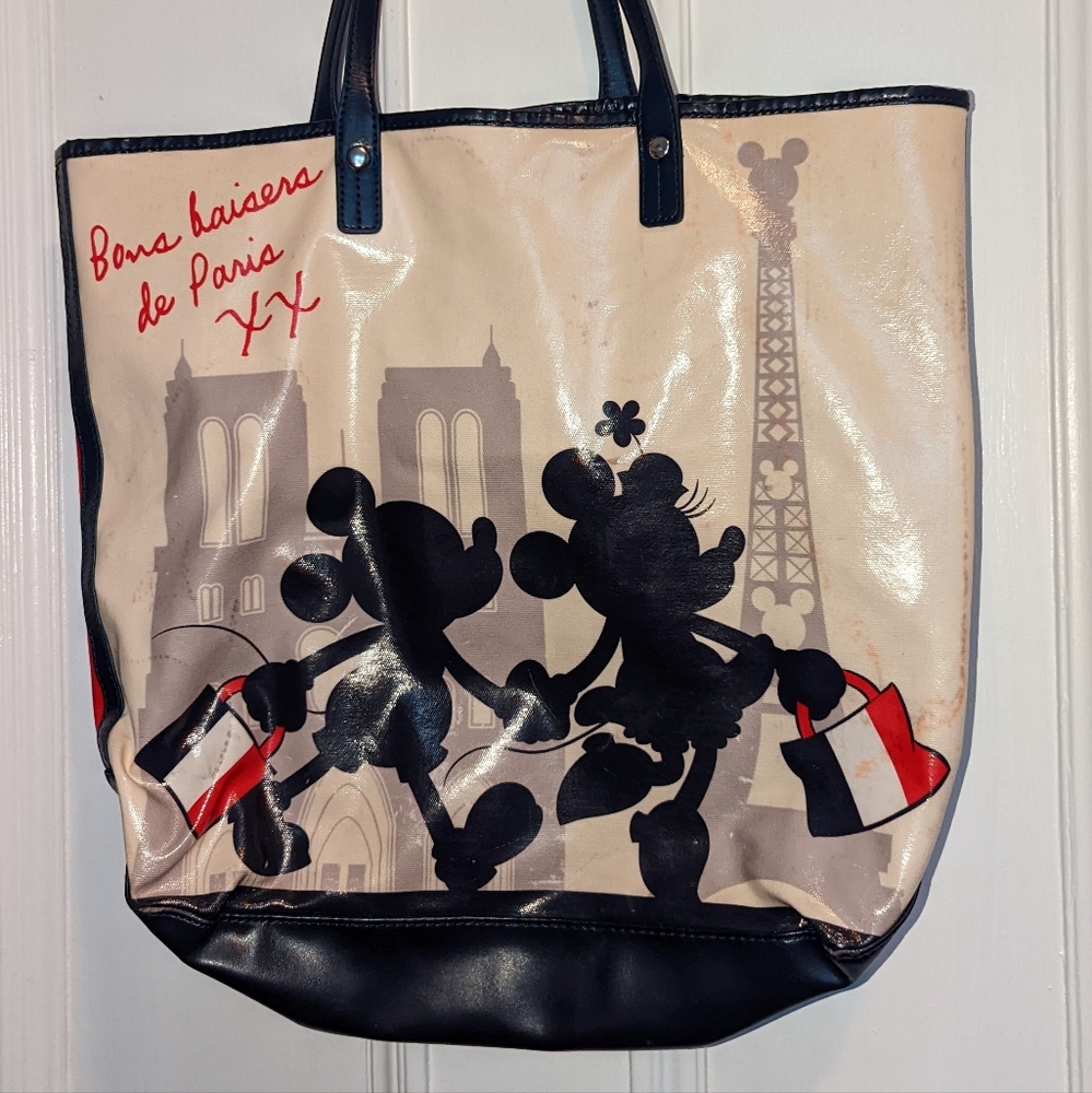 Paris Mickey mouse leather tote